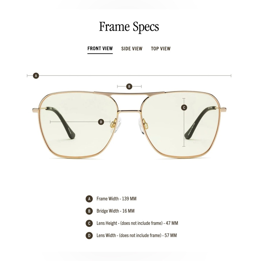 CADDIS Gold Frame “Hooper” Glasses: Progressives with Yellow Tinted Lenses 1.5 - Picture 6 of 8